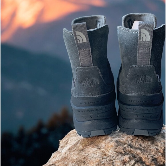 THE NORTH FACE Men’s Chilkat IV Pull-On Gray/Black Waterproof Heat Seeker Boots - Picture 5 of 12
